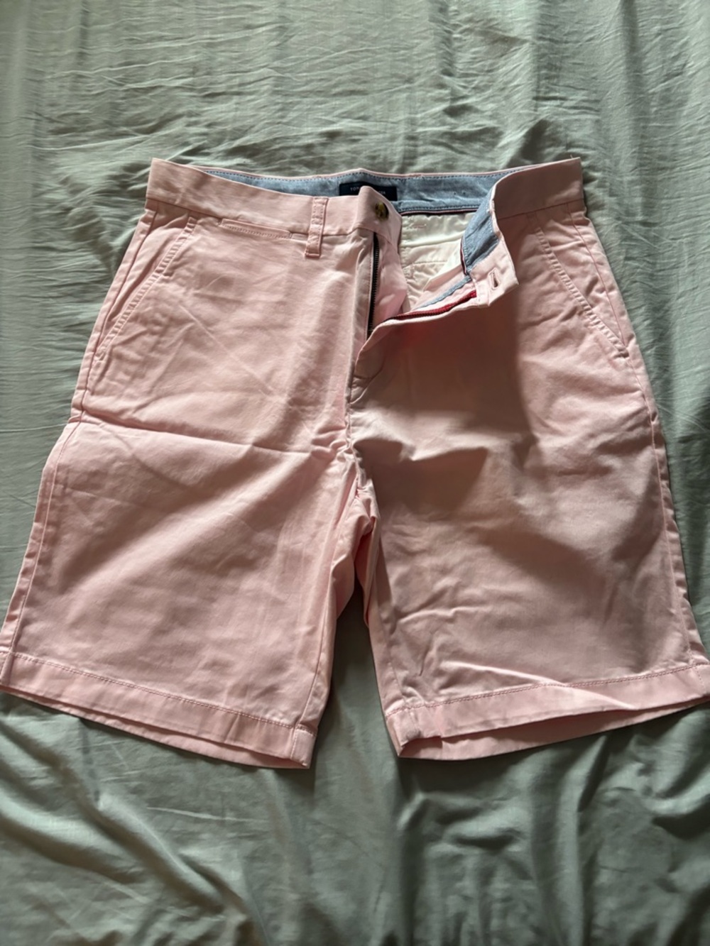 Tommy Hilfiger Light Pink Cotton Flat Front Shorts